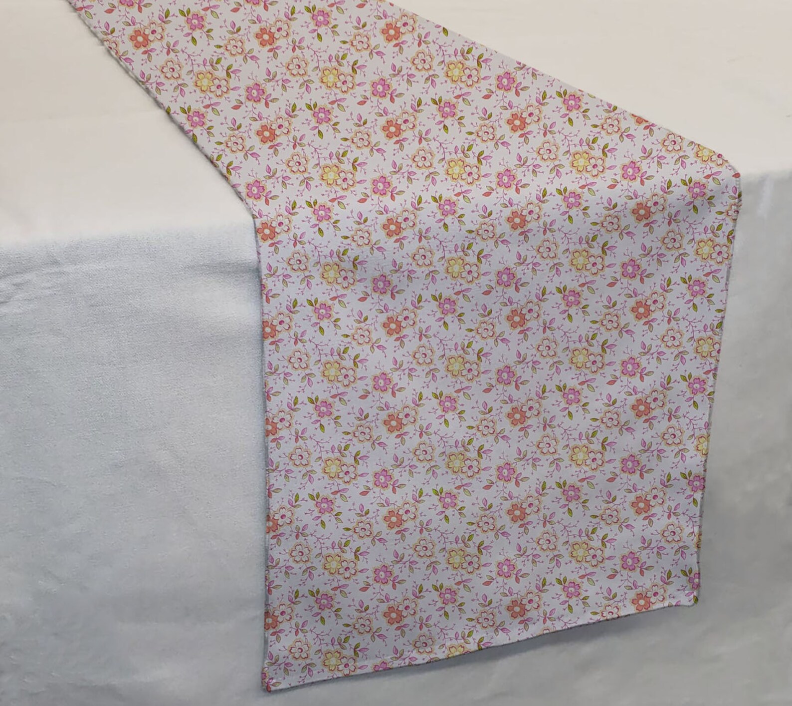 Spring Flowers Table Runner by Penny's Needful Things (6 Feet Long - STRAIGHT) (Pink)