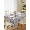 thumbnail image 1 of Spring Flowers Tablecloth Rectangle Table Cloth 60x84, Waterproof Tablecloth Outdoor Table Cloth, Farmhouse Purple Pastoral Floral Leaf Washable Table Cover for Kitchen Dinning Party, 1 of 8