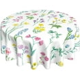 thumbnail image 1 of Spring Flowers Tablecloth Round Table Cover Washable Stain and Wrinkle Resistant Water-Proof Table Cloth 60 Inches, 1 of 6