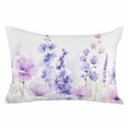 thumbnail image 1 of Spring Flowers Throw Pillow Cover 24 x 36 Inch Decorative Pillow Cover Watercolor Idyllic Lavender Purple Plant Lumbar Pillowcase Seasonal Rectangle Cushion Case for Couch Sofa Bed Living Room, 1 of 7