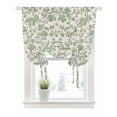 thumbnail image 1 of Spring Flowers Tie Up Curtains for Window, Thermal Insulated Balloon Shade Adjustable Rod Pocket Curtains Valance Panels for Kitchen Bathroom Cafe 34 x 45 Farmhouse Sage Green Pastoral Floral Leaf, 1 of 6