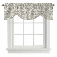 thumbnail image 1 of Spring Flowers Tie Up Valance Curtains for Windows, Kitchen Curtains Window Shades, Farmhouse Sage Green Pastoral Floral Leaf Light Filtering Roman Curtain Valances for Bedroom/Bathroom/Cafe 42"x12", 1 of 9