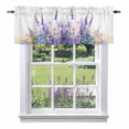 thumbnail image 1 of Spring Flowers Valance Curtain Idyllic Purple Lavender Window Valances Rod Pocket Short Curtains Window Treatments for Kitchen Bedroom Bathroom Laundry 56" x 16", 1 of 9