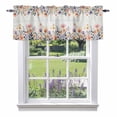 thumbnail image 1 of Spring Flowers Valance Curtain for Windows Watercolors Pink Purple Flower Vintage Wood Grain Rod Pocket Curtain Valances Short Window Treatments for Kitchen Bathroom Laundry Basement 42 x 12 Inch, 1 of 9