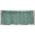 thumbnail image 1 of Spring Flowers Valance by Penny's Needful Things (One Valance Panel 15 inches Long UNLINED) (Teal), 1 of 2