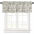 thumbnail image 1 of Spring Flowers Valances for Windows Farmhouse Kitchen Curtains Valances Rod Pocket Valance Curtains for Kitchen Windows Farmhouse Sage Green Pastoral Floral Leaf Window Valances for Bathroom 42"x18", 1 of 6
