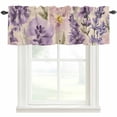 thumbnail image 1 of Spring Flowers Valances for Windows Lavender Leaf Rod Pocket Curtain Valance Window Treatment Short Curtains for Kitchen Living Room, 42"x18", 1 of 9