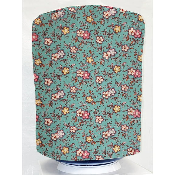 Spring Flowers Water Bottle Cover by Penny's Needful Things (3 Gallon Cover)(Down Spout) (Teal)