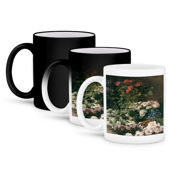 3dRose, Spring Flowers by Claude Monet 1864, 11oz Magic Transforming Mug