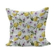 thumbnail image 1 of Spring Fluffy Throw Pillow Cushion Cover, Flowers Lemons Essence Refreshing Agriculture Harvest Aroma Organic Watercolor Art, Decorative Square Accent Pillow Case, 16" x 16", Multicolor, by Ambesonne, 1 of 5