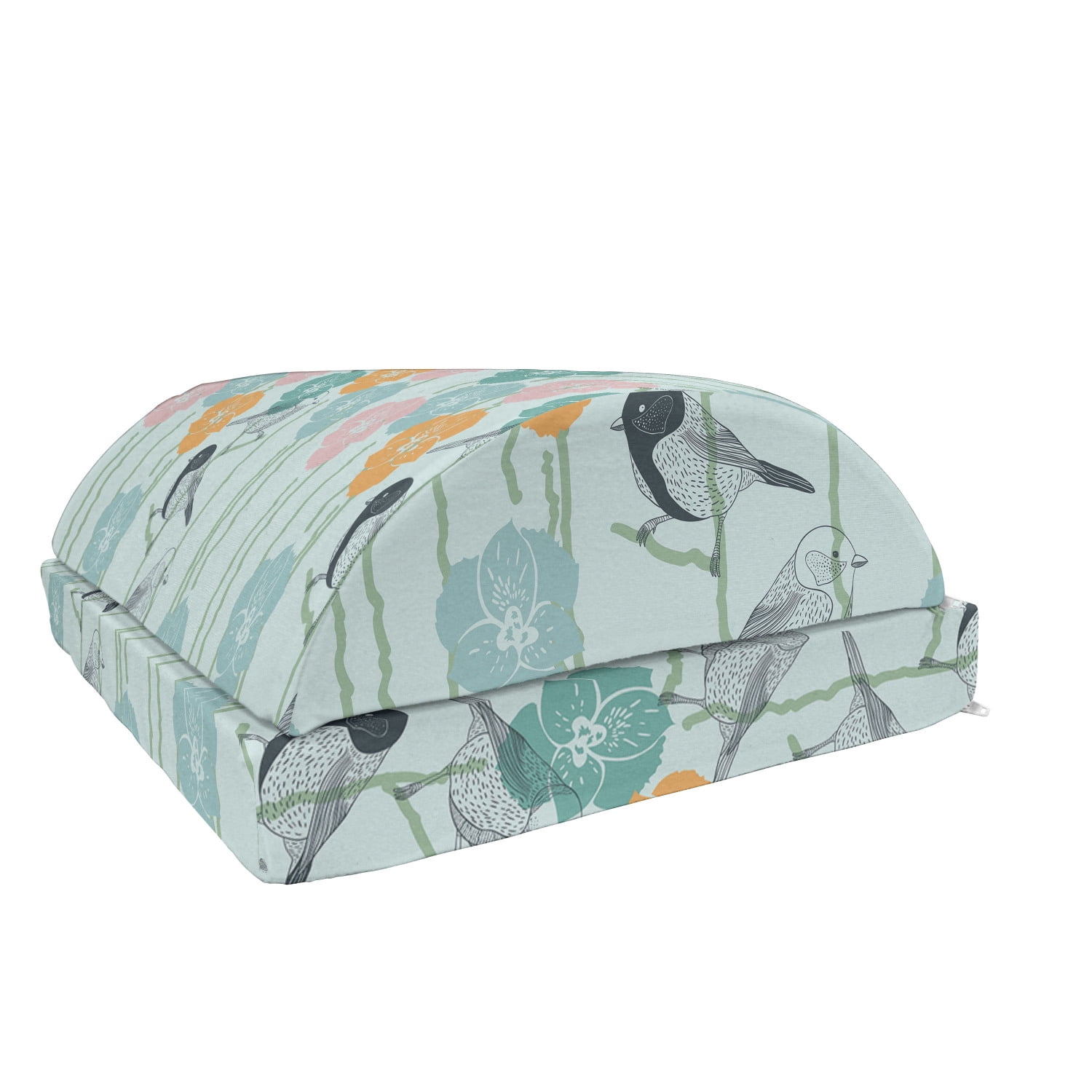 Spring Foot Rest, Creative Abstract Pattern with Flowers and Outline ...