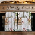 thumbnail image 1 of Spring Forest Animals Kitchen Towels Set of 2, Floral Botanical Trees Grey Wooden Absorbent Dish Towels for Kitchen, Microfiber Hand Towel, Quick Drying Tea Towel for Cleaning Decorative Dishcloths, 1 of 7