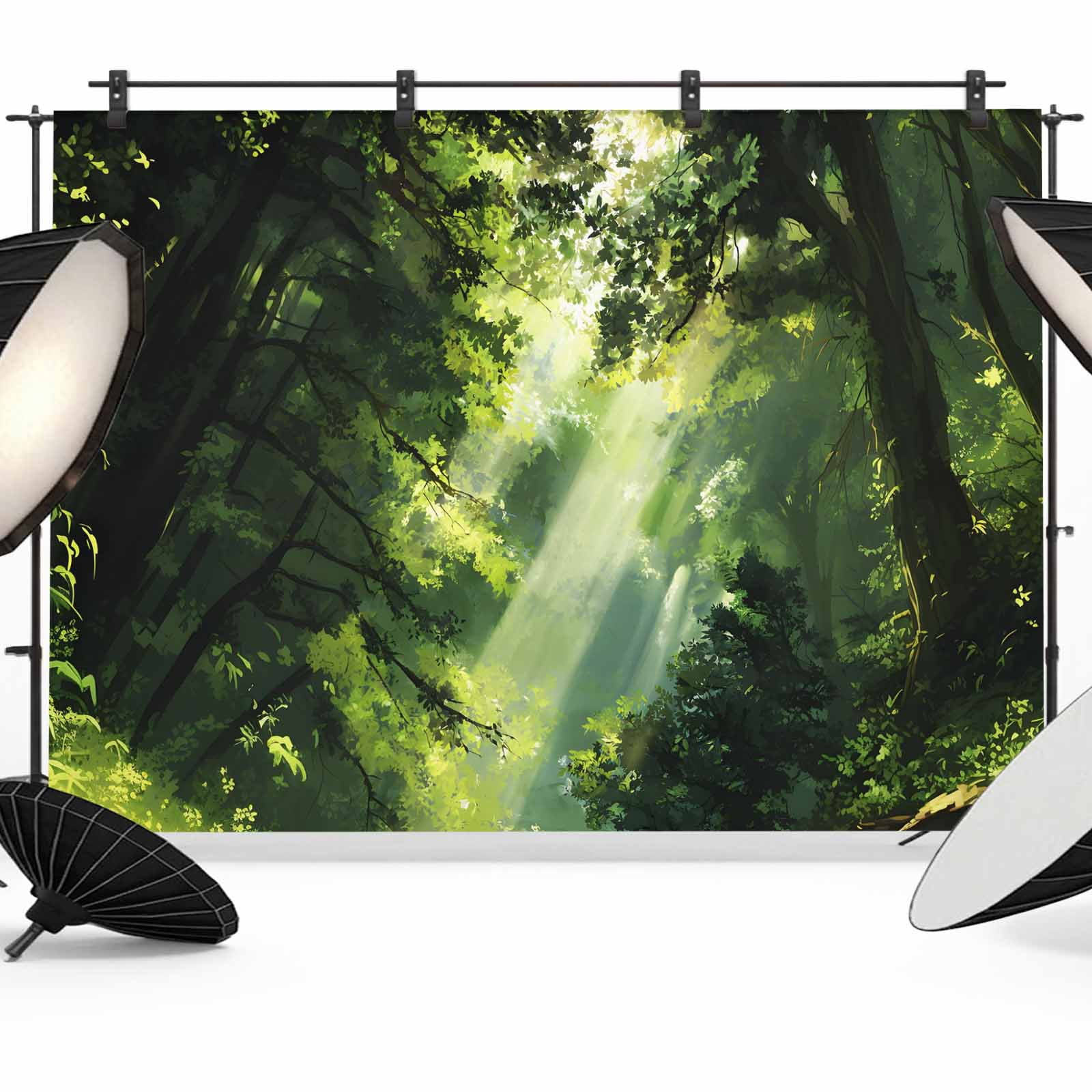 Spring Forest Photography Backdrop 8x6FT, Oil Painting Spring Sunlight ...