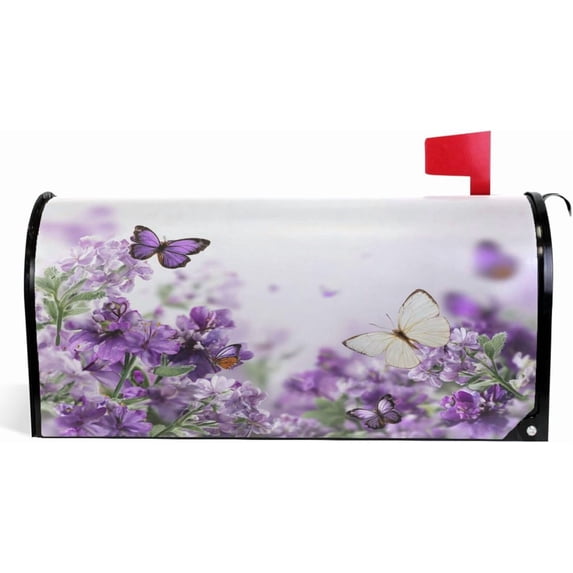Spring Garden Butterfly Mailbox Cover Fancy Summer Flowers Mailbox ...