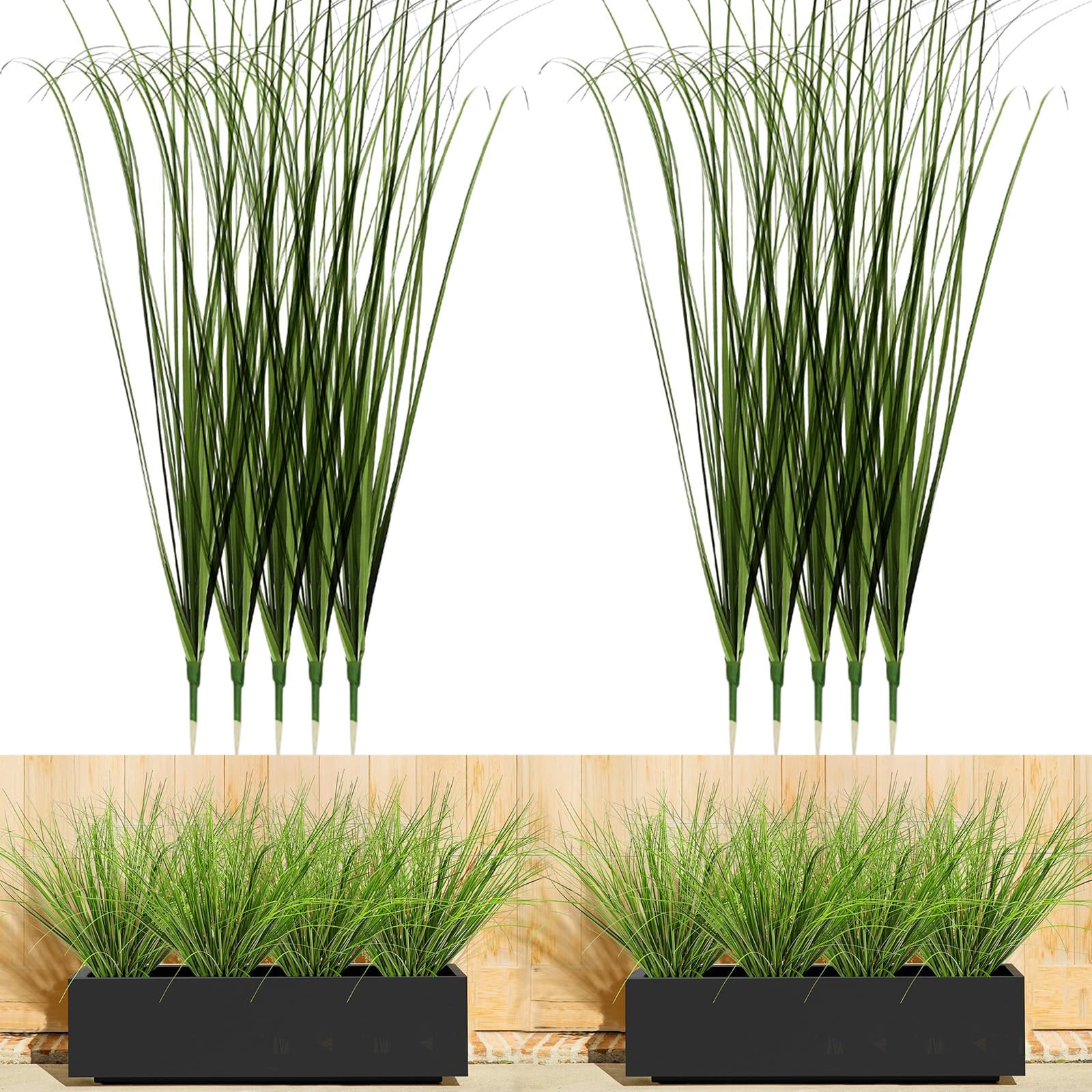 Spring Garden Decor With Lifelike Dogtail And Onion Green Bouquet