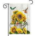 thumbnail image 1 of Spring Garden Flag 12x18 Inch Double Sided,Small Garden Yard Flag for Outside,Hummingbird Sunflower Garden Flag for Outdoor Decoration, 1 of 6