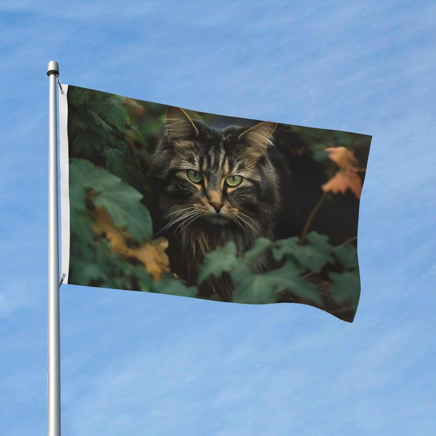 Spring Garden Flag 3x5 ft Cat in Grass Garden Flags for Outside Seasons ...