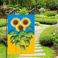Spring Garden Flag Sunflower Flower Butterfly Pattern Spring Summer Yard Decor Flag Double Side