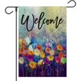 thumbnail image 1 of Spring Garden Flag Watercolor Dragonfly Floral 12.5×18 Inch Double Sided Outside Summer Welcome Flag Small Burlap for Seasonal Outdoor Yard Decoration, 1 of 6