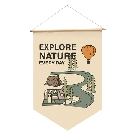 Spring Garden Flag Wild Lands Camping Jeep Kayak Graphic Nature Adventure Scene Earthy Outdoor Vibe, Garden Flags for Outside