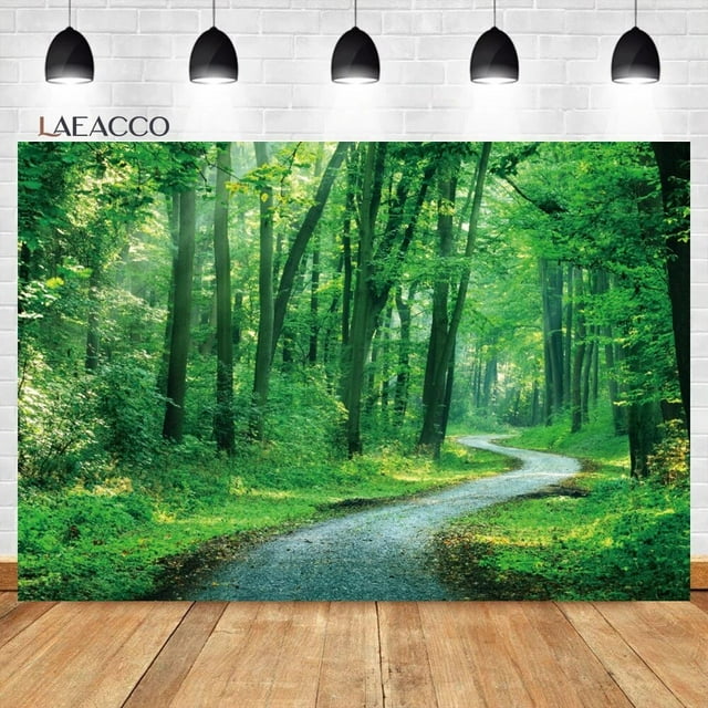 Spring Garden Park Scenic Backdrop Green Grass Flowers Landscape