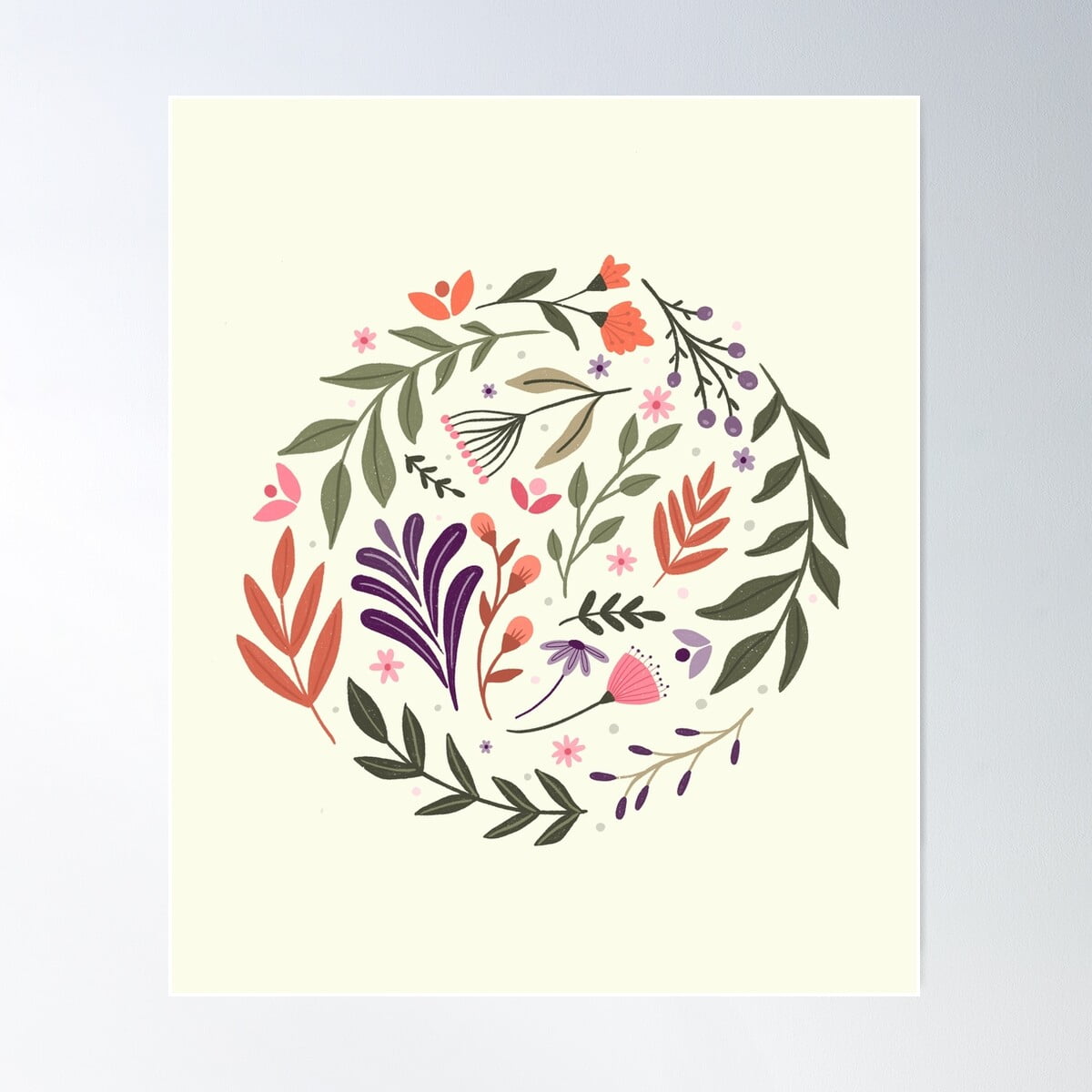 Visual Reference: Spring Garden Poster Wall Art Modern Wall Decor For Living