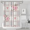 thumbnail image 1 of Spring Garden Shower Curtain - Fresh Seasonal Flowers and Butterflies, 72x72 Inches, 1 of 5