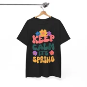 Spring Garden T-Shirt | Floral Aesthetic & Keep Calm Its Spring Shirt