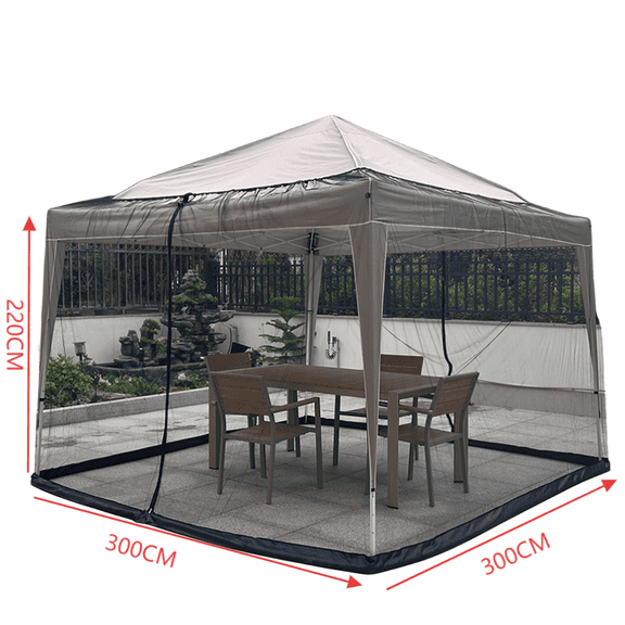 Spring Garden Tent 300x300cm Tent Outdoor Gatherings Elegant Aesthetics Fun Gatherings Spacious Design Sturdy Materials Black