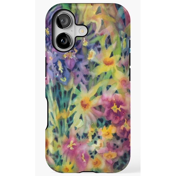 Spring Garden Vibrant Floral Landscape Phone Case for iPhone 11 12 13 14 15 16 17 Pro Max