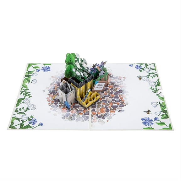 Spring Gardener Paper Pop Up Card