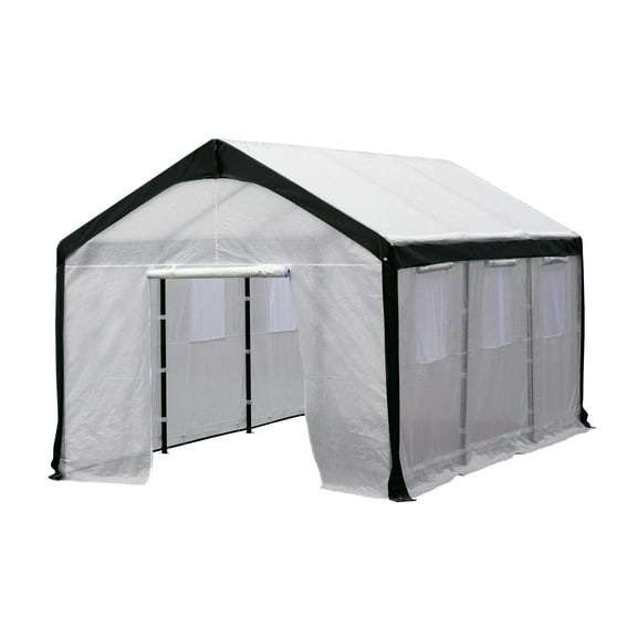 Spring Gardner Walk In Portable Gable Garden Greenhouse, 20x10x9ft, Clear