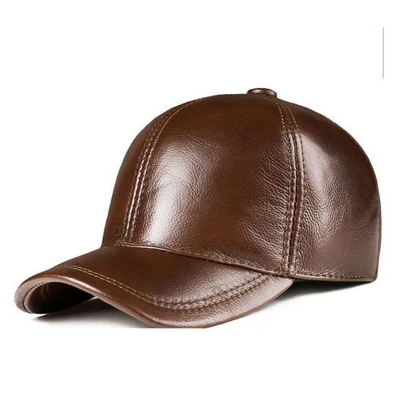 Spring Genuine Leather Baseball Cap In Men Brand New Warm Real Cow Leather Caps Hats ,Durable Quality