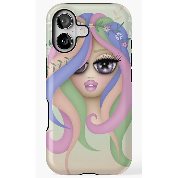 Spring Girl Soft Aesthetic Portrait Art Design Phone Case for iPhone 11 12 13 14 15 16 17 Pro Max