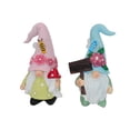thumbnail image 1 of Spring Gnome Figurines Set of 2, Bee and Flower Decorations with Welcome Sign, 4.53 Inches Tall, 1 of 8