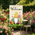 thumbnail image 1 of Spring Gnome Garden Flag, Double Sided Linen Like Welcome Flag With Sunflower Floral Patterns, 12x18 Inch Waterproof Fade Resistant Flag For Outdoor Yard, Patio, Porch And Home Decor, 1 of 6
