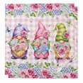 thumbnail image 1 of Spring Gnomes Cloth Napkins, Botanical Flowers Leaf Pink Buffalo Check Washable and Reusable Dinner Napkins Set of 2, Table Napkin for Kitchen Party Birthday Wedding Hotel Housewarming 20"x20", 1 of 9