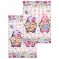 thumbnail image 1 of Spring Gnomes Kitchen Dish Towels for Drying Dishes Set of 2, Botanical Flowers Leaf Pink Buffalo Check Waffle Weave Microfiber Hand Tea Bathroom Towels Quick Dry & Absorbent Towel 15.7x23.6, 1 of 7