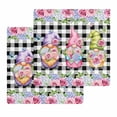 thumbnail image 1 of Spring Gnomes Kitchen Dish Towels for Drying Dishes Set of 2, Botanical Rose Leaves Black Buffalo Plaid Waffle Weave Microfiber Hand Tea Bathroom Towels Quick Dry & Absorbent Towel 12x12, 1 of 7