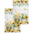 thumbnail image 1 of Spring Gnomes Kitchen Dish Towels for Drying Dishes Set of 2, Botanical Yellow Flowers Leaves Wooden Plank Waffle Weave Microfiber Hand Tea Bathroom Towels Quick Dry & Absorbent Towel 15.7x23.6, 1 of 7