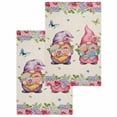 thumbnail image 1 of Spring Gnomes Kitchen Dish Towels for Drying Dishes Set of 2, Vintage Botanical Blossom Rose Leaves Waffle Weave Microfiber Hand Tea Bathroom Towels Quick Dry & Absorbent Towel 15.7x23.6, 1 of 7