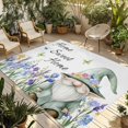 thumbnail image 1 of Spring Gnomes Outdoor Rug 6x9 Ft - Reversible Patio Rug Outdoor Camping Rugs, Watercolor Botanical Floral Buffalo Plaid Indoor Outdoor Area Rugs, Non-Slip Outdoor Carpet Runner for Deck/Porch, 1 of 8