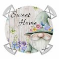 thumbnail image 1 of Spring Gnomes Round Tablecloth for 45-54 Inch Tables,Fitted Table Cover with Elastic Edge,Rustic Botanical Flowers Beige Wooden Waterproof Outdoor Table Cloth Protector for Patio Garden Dinner Picnic, 1 of 9