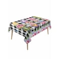 thumbnail image 1 of Spring Gnomes Table Cloth, Waterproof Tablecloth for Rectangle Tables, Botanical Rose Leaves Black Buffalo Plaid Reusable Washable Fabric Table Cover for Restaurant Kitchen Dining Tables 60"x120", 1 of 9