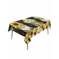 thumbnail image 1 of Spring Gnomes Table Cloth, Waterproof Tablecloth for Rectangle Tables, Farmhouse Botanical Sunflowers Wooden Grain Reusable Washable Fabric Table Cover for Restaurant Kitchen Dining Tables 54"x108", 1 of 9
