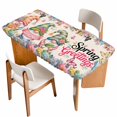 thumbnail image 1 of Spring Gnomes Table Cloths for 3 Foot Rectangle Tables, Farmhhouse Floral Botanical Rustic Patio Waterproof Elastic Fitted Tablecloths, Washable Rectangular Table Cover for Camping, 1 of 8