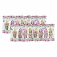 thumbnail image 1 of Spring Gnomes Valances for Windows, Decorative Rod Pocket Window Valance Curtains, Botanical Rose Flower Leaves Butterfly Short Curtain Drapes for Kitchen/Living Room, 2 Panels, 42" W x 18" L, 1 of 8