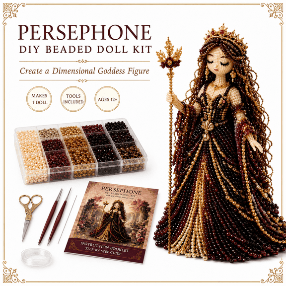 Spring Goddess Beaded Figure Craft Kit, DIY Bead Doll Making Set with Beads, Tools and Manual for Teens Adults, 1 Doll