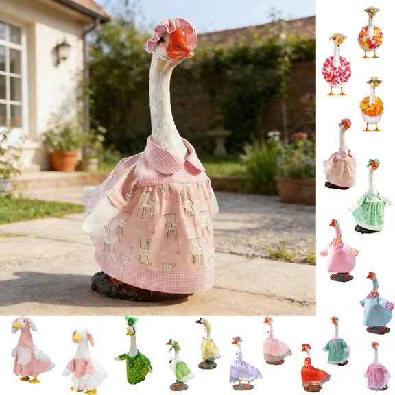 Spring Goose Outfit Porch 23" Easter Outdoor Decorations Costume Outfit Outdoor Patio Yard Lawn Decoration Goose Clothes Holiday Costumes St Patrick's Day Goose Outfits