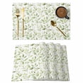 thumbnail image 1 of Spring Gradient Green Leaves Placemats Set of 6,Wipeable Washable Table Mats for Dining Tables, Watercolor Botantical Place Mats for Kitchen Event Party Tabletop Decor, 1 of 9